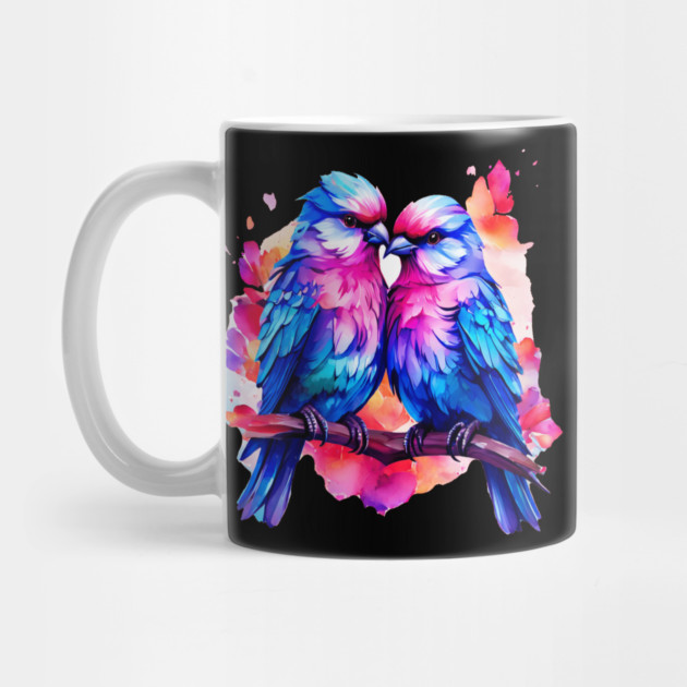 Cute Colorful Love Birds by BirdsnStuff