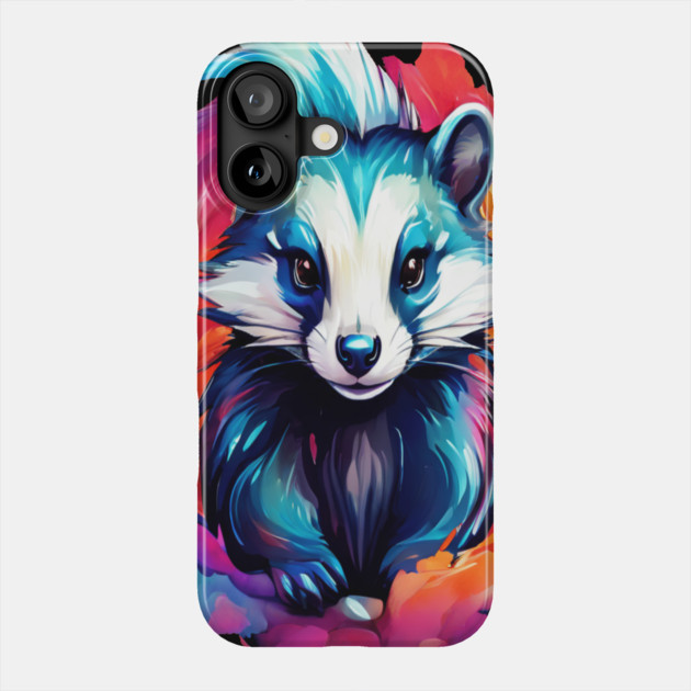 Hot Pink Cute Skunk Phone Case by BirdsnStuff