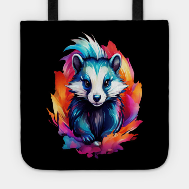 Hot Pink Cute Skunk Tote by BirdsnStuff
