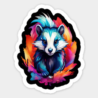 Hot Pink Cute Skunk Sticker