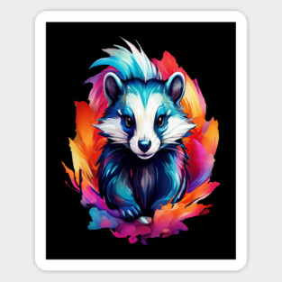 Hot Pink Cute Skunk Magnet