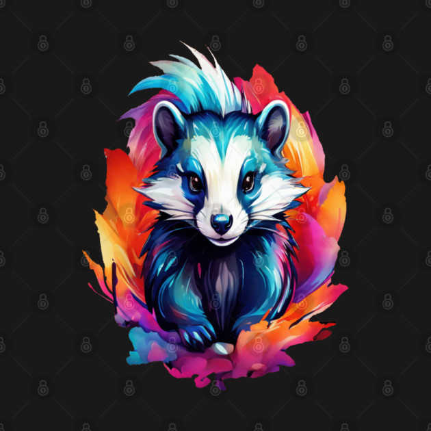 Hot Pink Cute Skunk by BirdsnStuff