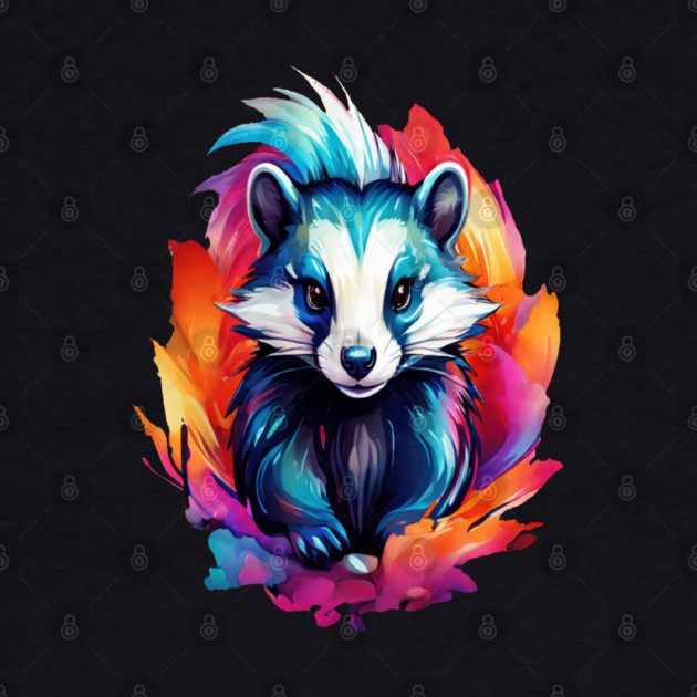 Hot Pink Cute Skunk by BirdsnStuff