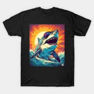 Giant Shark Wearing Sunglasses T-Shirt