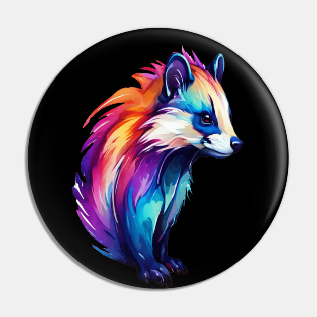 Hot Pink Cute Skunk Pin by BirdsnStuff