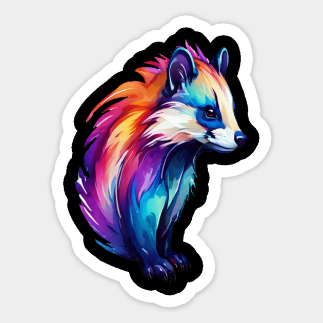 Hot Pink Cute Skunk Magnet by BirdsnStuff