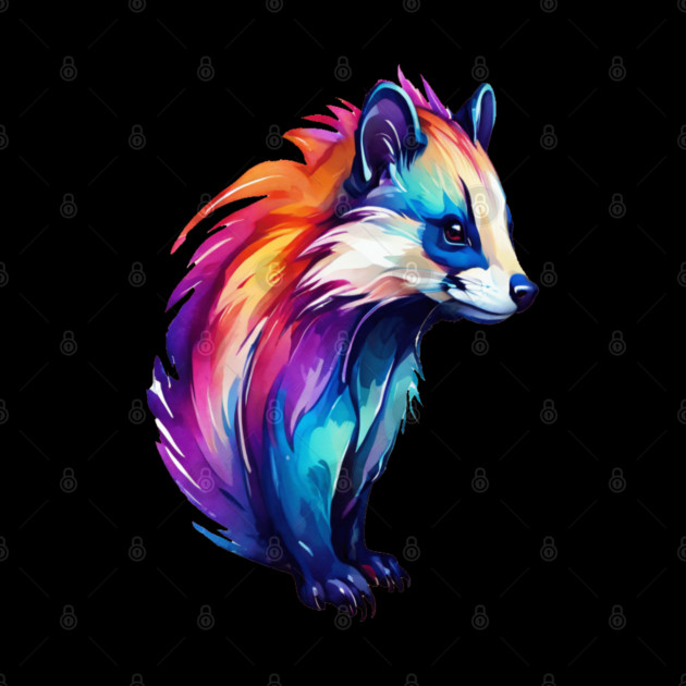 Hot Pink Cute Skunk by BirdsnStuff