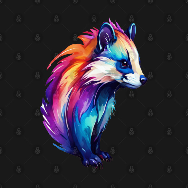 Hot Pink Cute Skunk by BirdsnStuff