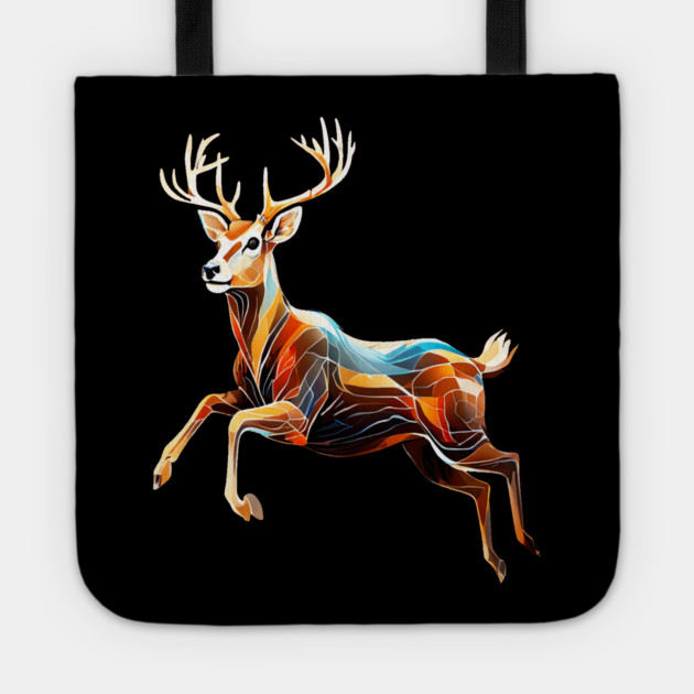 Abstract Deer in Motion Tote by BirdsnStuff