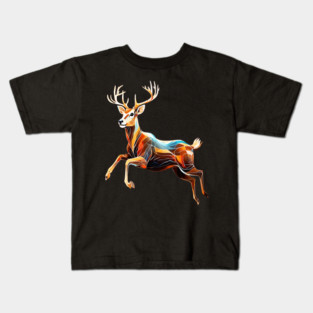 Abstract Deer in Motion Kids T-Shirt