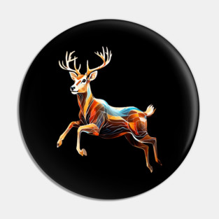 Abstract Deer in Motion Pin