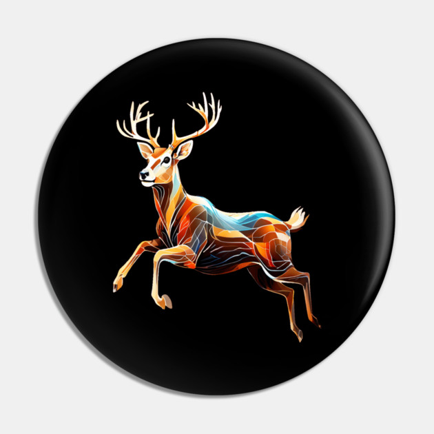 Abstract Deer in Motion Pin by BirdsnStuff