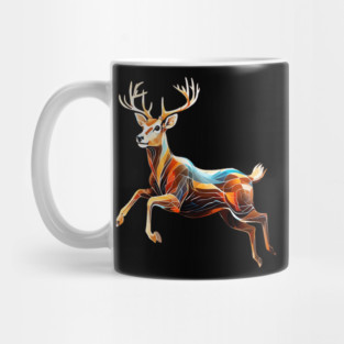 Abstract Deer in Motion Mug