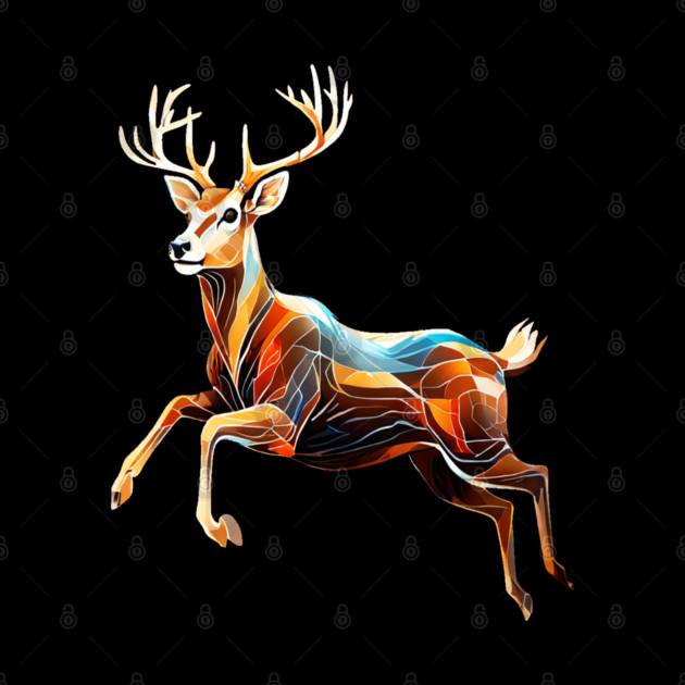 Abstract Deer in Motion by BirdsnStuff
