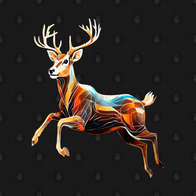 Abstract Deer in Motion by BirdsnStuff