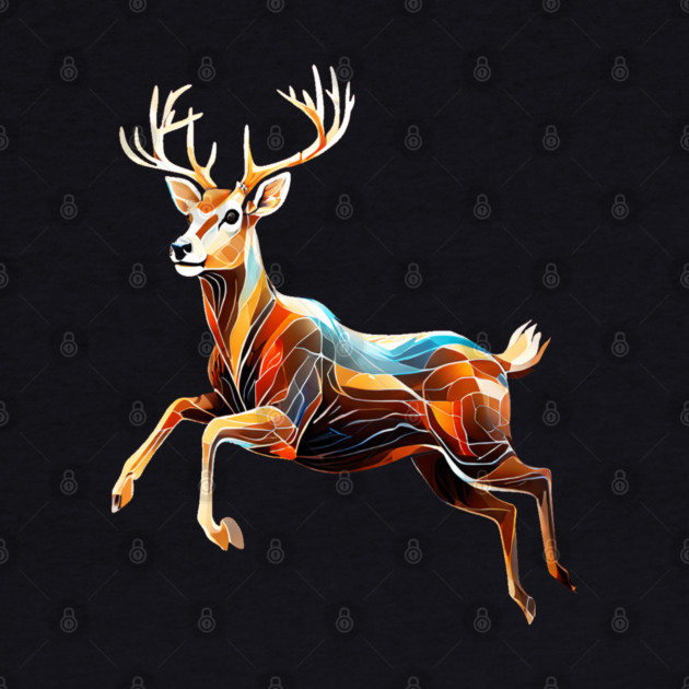 Abstract Deer in Motion by BirdsnStuff