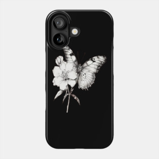 Black and White Butterfly Phone Case