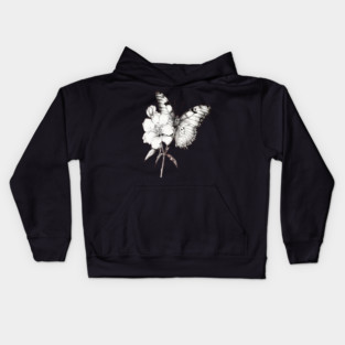 Black and White Butterfly Kids Hoodie