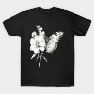 Black and White Butterfly T-Shirt