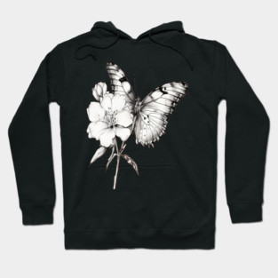 Black and White Butterfly Hoodie
