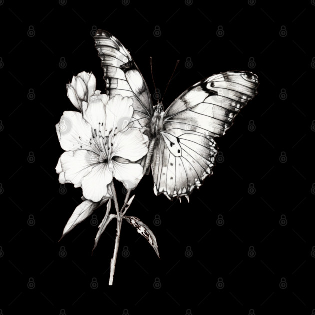 Black and White Butterfly by BirdsnStuff