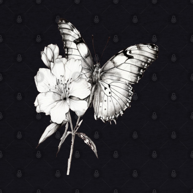 Black and White Butterfly by BirdsnStuff