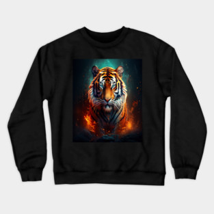 Mystical Orange Tiger Crewneck Sweatshirt
