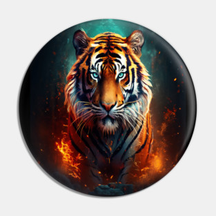 Mystical Orange Tiger Pin