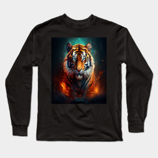 Mystical Orange Tiger Long Sleeve T-Shirt
