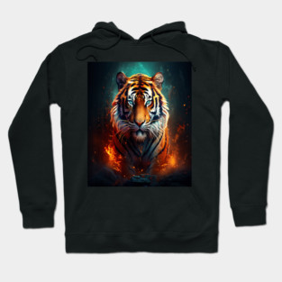 Mystical Orange Tiger Hoodie