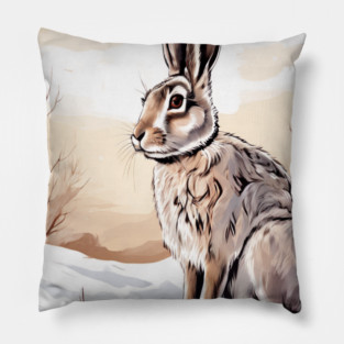 Circular Art with Bunny Rabbit Pillow
