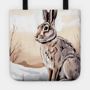 Circular Art with Bunny Rabbit Tote