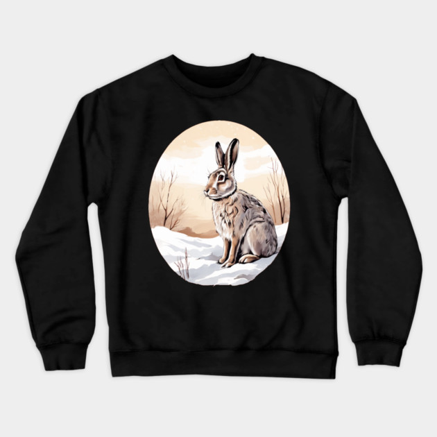 Circular Art with Bunny Rabbit Crewneck Sweatshirt by BirdsnStuff