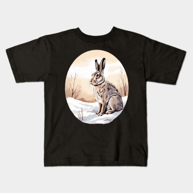 Circular Art with Bunny Rabbit Kids T-Shirt by BirdsnStuff