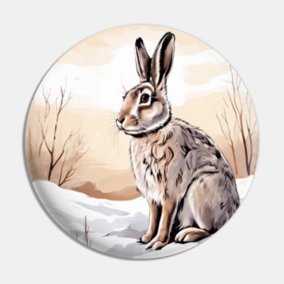 Circular Art with Bunny Rabbit Pin