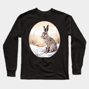 Circular Art with Bunny Rabbit Long Sleeve T-Shirt