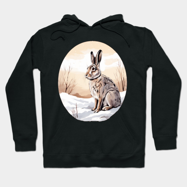 Circular Art with Bunny Rabbit Hoodie by BirdsnStuff