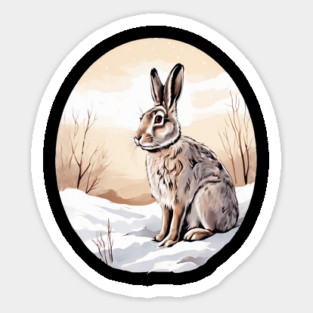 Circular Art with Bunny Rabbit Sticker