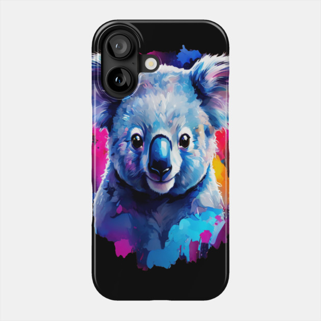 Cute and Vibrant Painted Koala Phone Case by BirdsnStuff