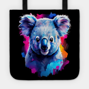 Cute and Vibrant Painted Koala Tote
