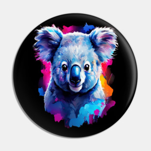 Cute and Vibrant Painted Koala Pin