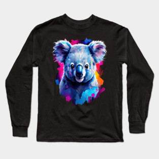 Cute and Vibrant Painted Koala Long Sleeve T-Shirt