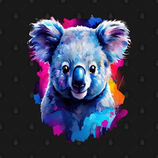 Cute and Vibrant Painted Koala by BirdsnStuff