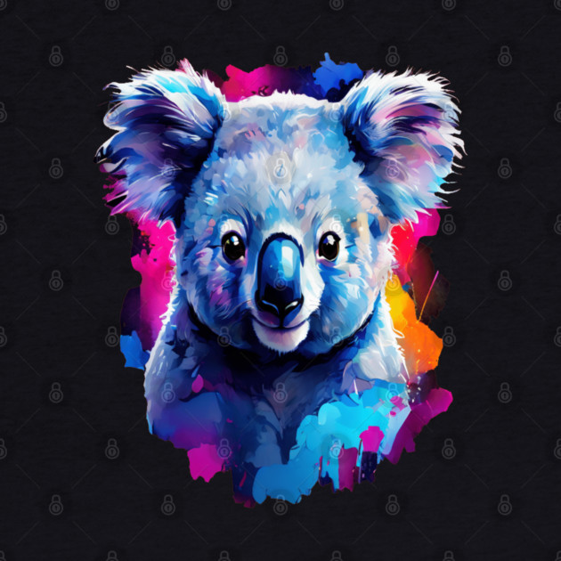 Cute and Vibrant Painted Koala by BirdsnStuff