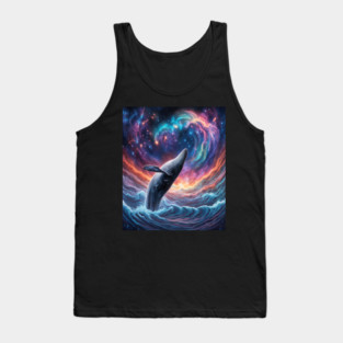 Celestrial Watercolor Whale Tank Top