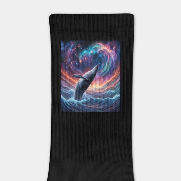 Celestrial Watercolor Whale by BirdsnStuff