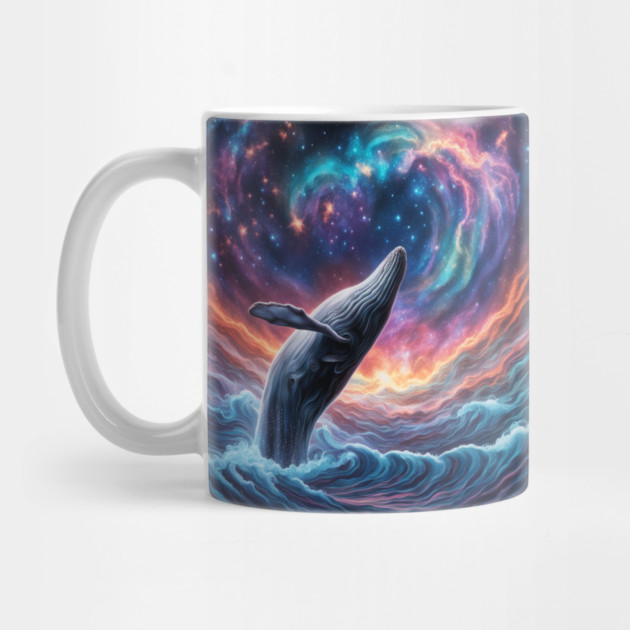 Celestrial Watercolor Whale by BirdsnStuff