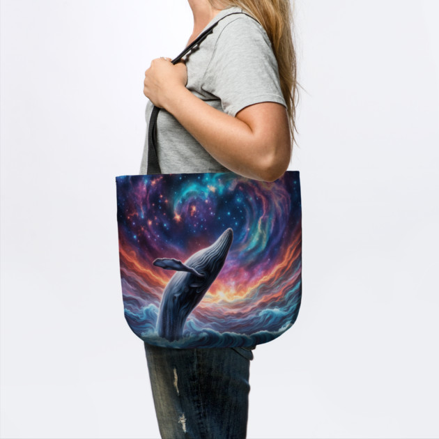 Celestrial Watercolor Whale by BirdsnStuff