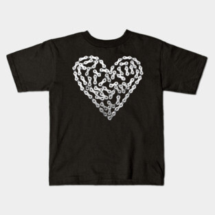 Bike Chain Heart Kids T-Shirt