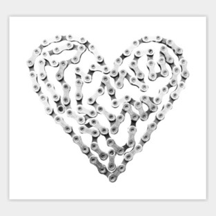 Bike Chain Heart Sticker